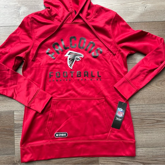 Womens New Era Atlanta Falcons Hoodie Sweatshirt Red NFL - Picture 2 of 5